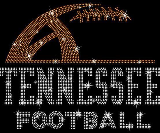 Tennessee Rhinestone Football T-Shirt: Retro Game Day Tee