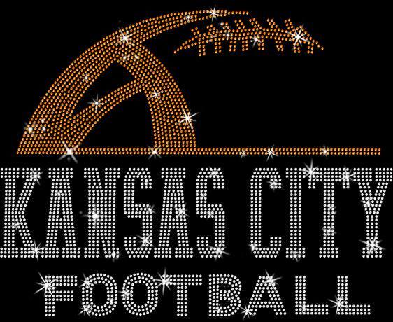Kansas City Rhinestone Football T-Shirt: Game Day Fan Gift