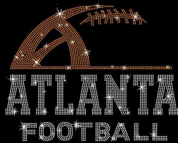 Atlanta Rhinestone Football T-Shirt: Retro Sunday Game Day Sweatshirt