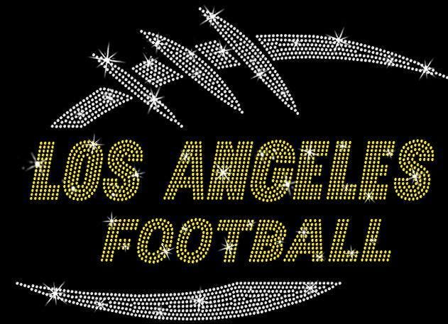 Los Angeles Football Rhinestone T-Shirt: Retro Game Day Apparel