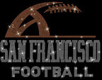 San Francisco Rhinestone Football T-Shirt: Game Day Apparel