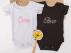 Custom Rhinestone Baby Onesie: Personalized Name Bling