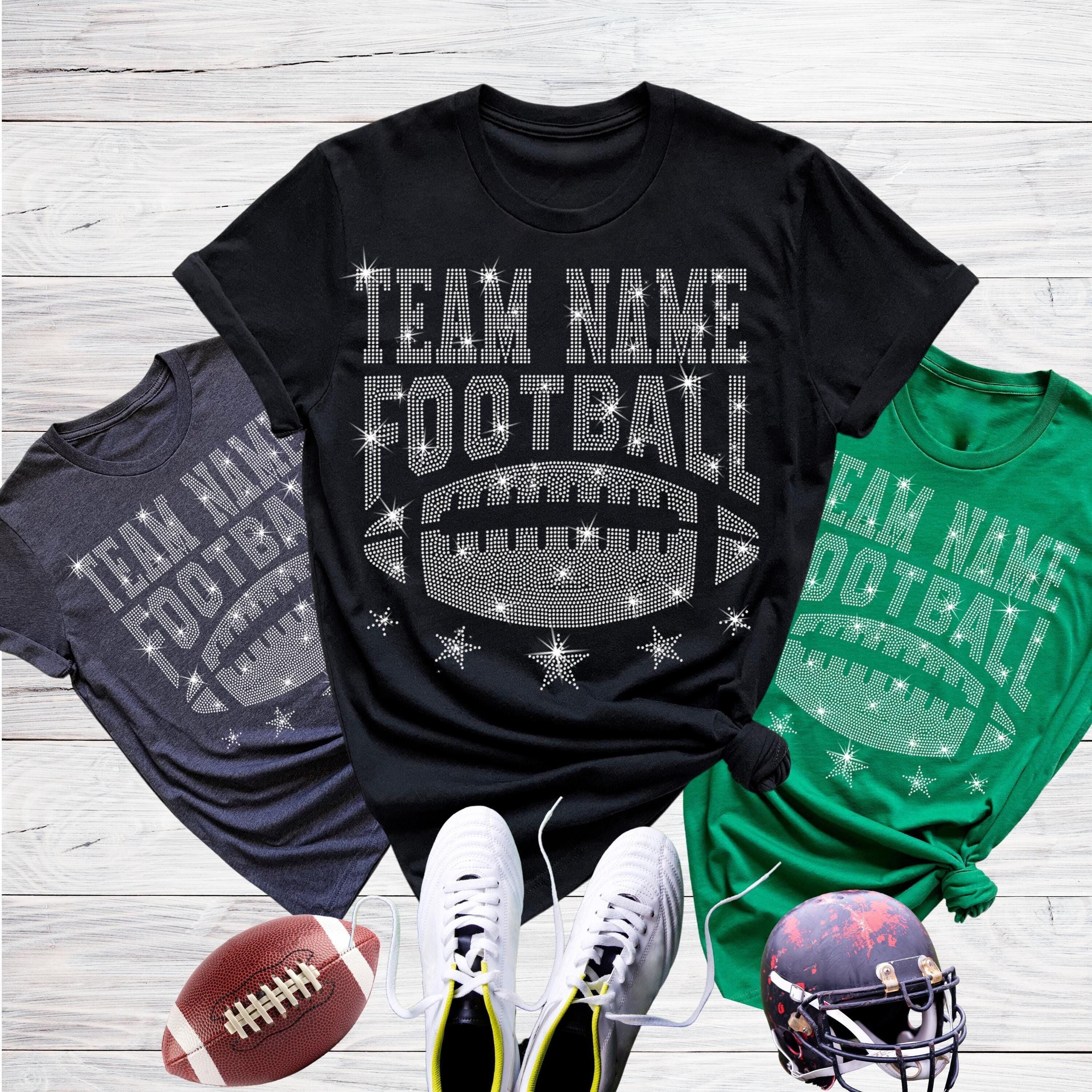 Custom Team Name Football Rhinestone Shirt: Game Day Sweatshirt Main image
