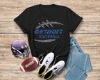 Detroit Football Rhinestone T-Shirt: Game Day Trendy Tee