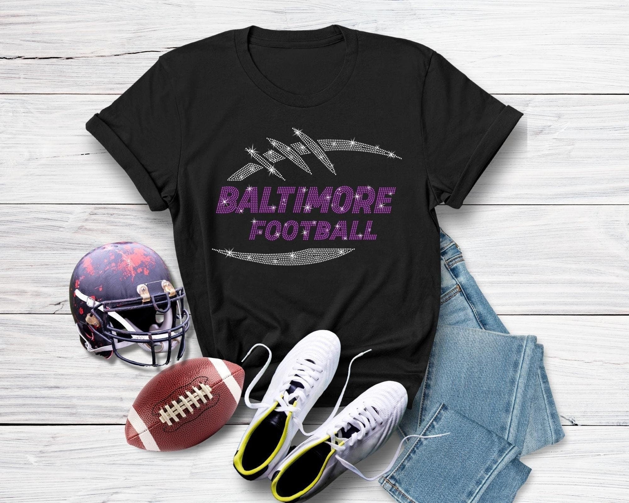 Baltimore Game Day Rhinestone T-Shirt: Football Fan Unisex Tee