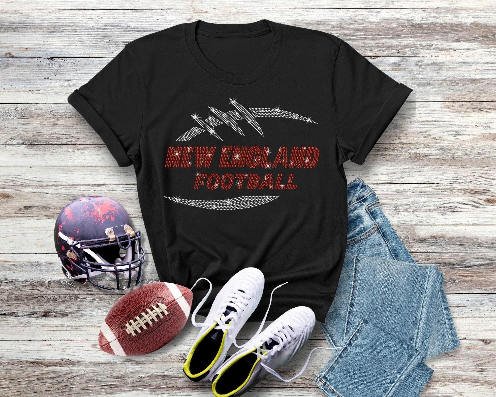 New England Football Rhinestone T-Shirt: Game Day Tee
