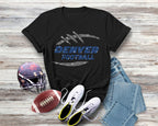 Denver Football Rhinestone T-Shirt: Retro Style Unisex Game Day Shirt
