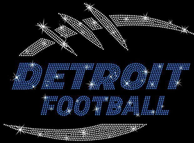 Detroit Football Rhinestone T-Shirt: Game Day Trendy Tee Secondary image