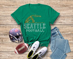 Seattle Rhinestone Football T-Shirt: Unisex Sport Tee