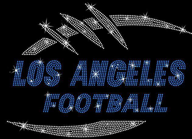 Los Angeles Football Rhinestone T-Shirt: Game Day Bling Tee
