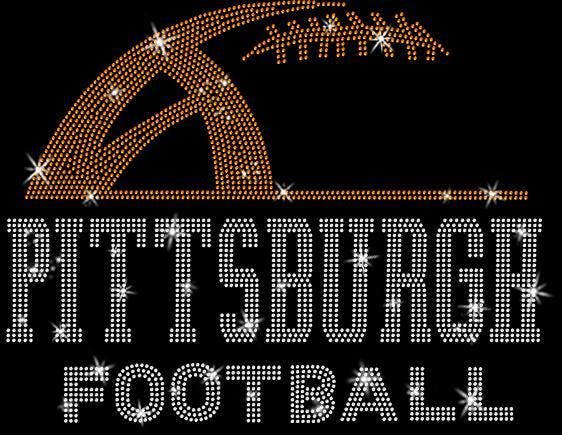 Pittsburgh Rhinestone Football T-Shirt: Unique Gameday Tee