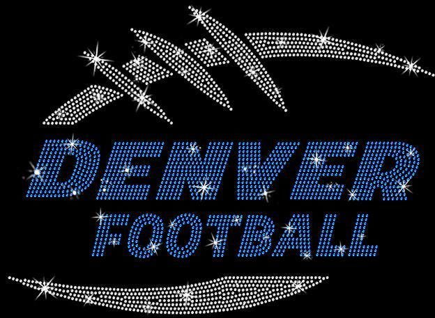 Denver Football Rhinestone T-Shirt: Retro Style Unisex Game Day Shirt