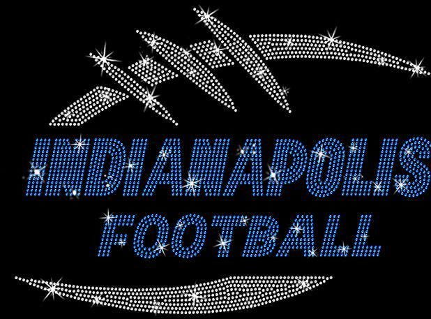Indianapolis Football Rhinestone T-Shirt: Game Day Team Shirt Secondary image