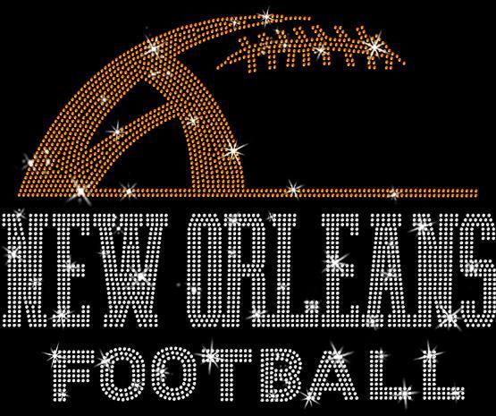 New Orleans Rhinestone Football T-Shirt: Trendy Game Day Shirt Secondary image