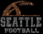 Seattle Rhinestone Football T-Shirt: Unisex Sport Tee
