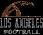 Los Angeles Rhinestone Football T-Shirt: Retro Game Day Unisex Tee
