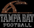 Tampa Bay Rhinestone Football T-Shirt: Trendy Retro Sport Tee