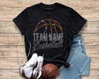 Custom Team Name Basketball Rhinestone T-Shirt: Game Day Mama Tee