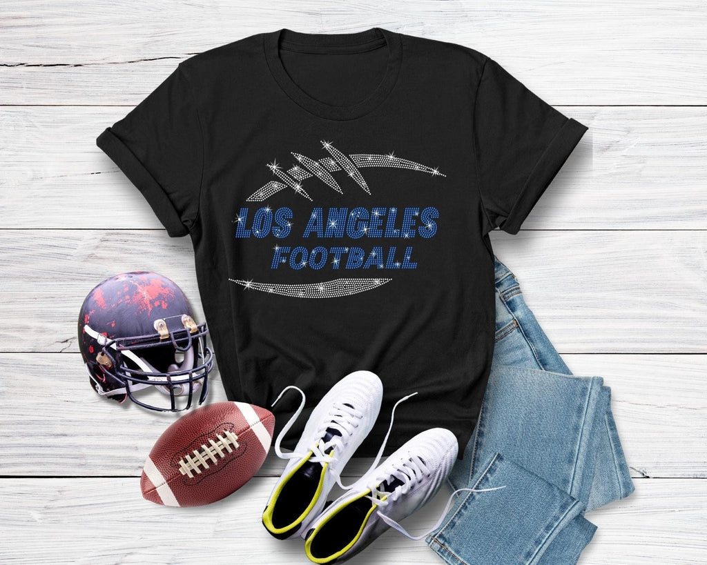 Los Angeles Football Rhinestone T-Shirt: Game Day Bling Tee