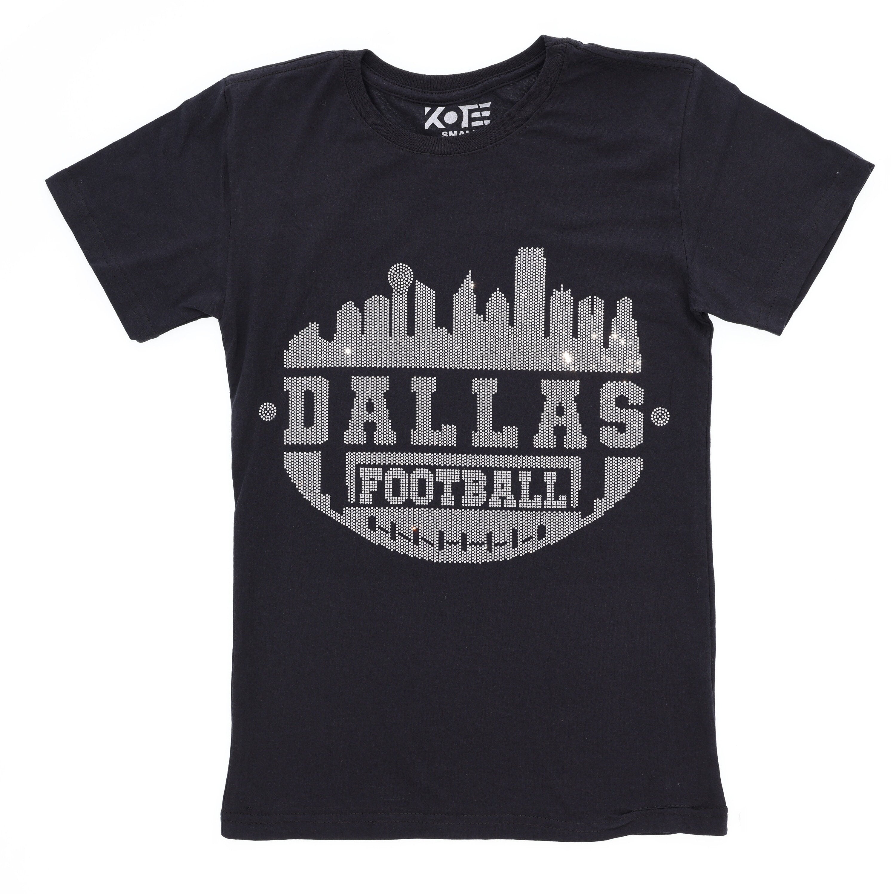Dallas Football Rhinestone T-Shirt: City Silhouette Bling