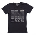 Rhinestone Blessed T-Shirt: Christian Cross Tee