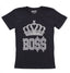 Rhinestone Crown Boss T-Shirt: Funny Boss Lady Gift