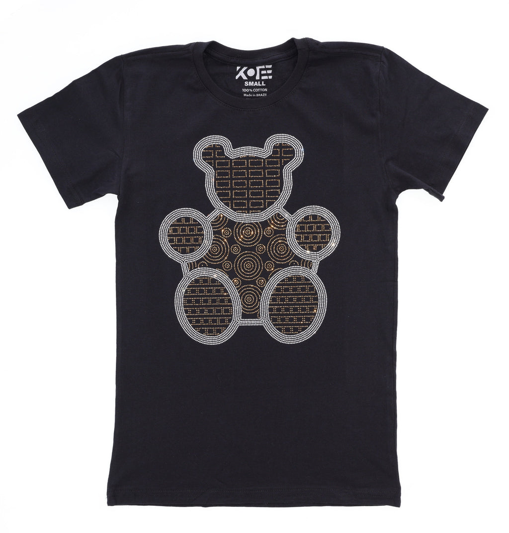 Rhinestone Teddy Bear T-Shirt: Custom Design Apparel