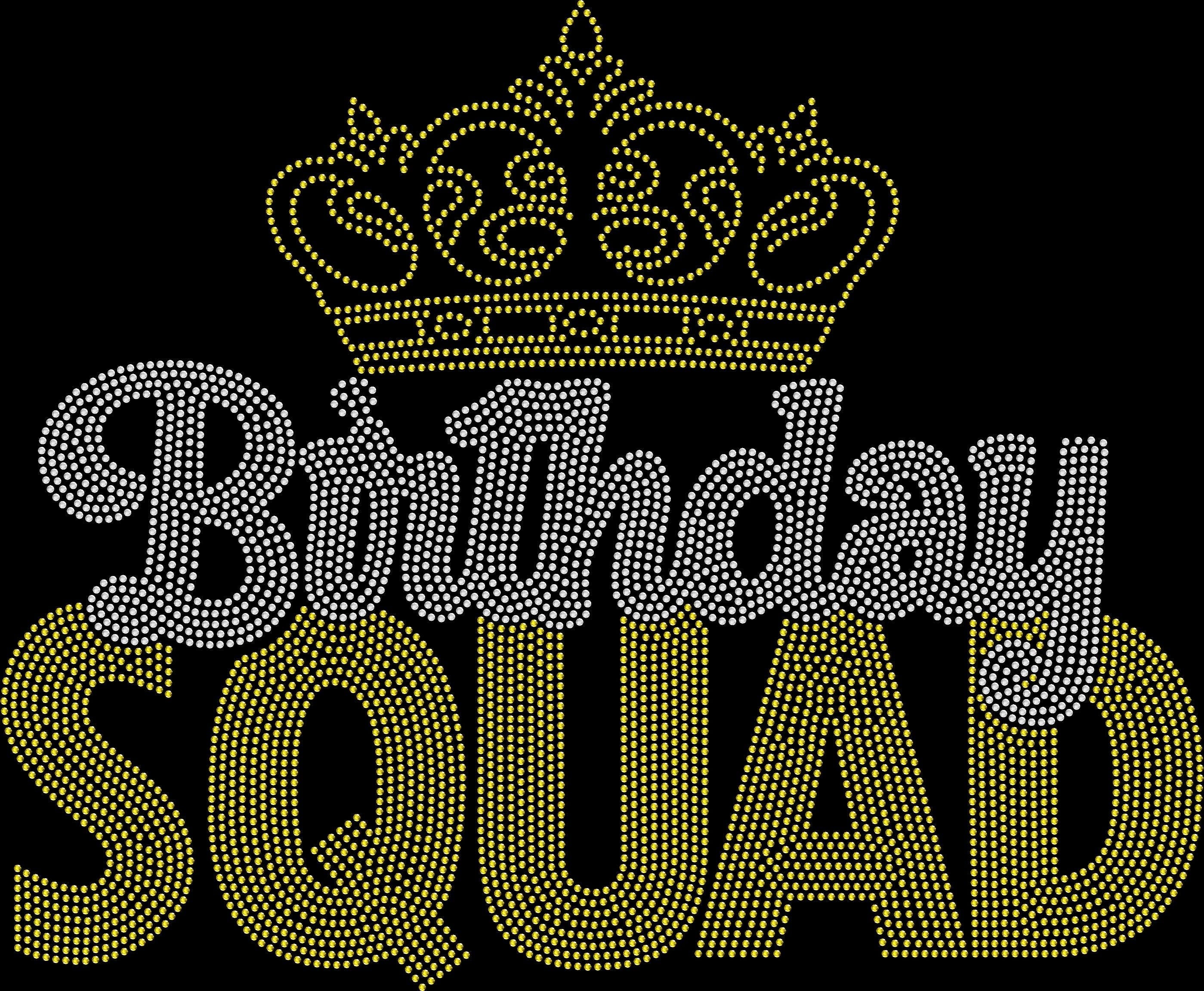 Glittering Rhinestone Birthday Squad Shirt: Party Crowned Matching Outfit