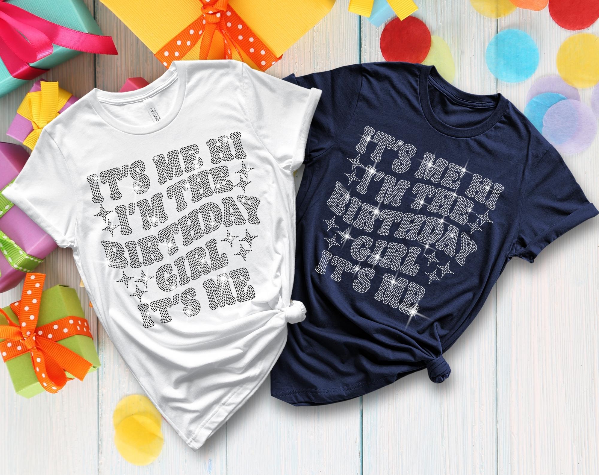 Rhinestone Birthday Girl Shirt: Retro Birthday Squad Tee Main image