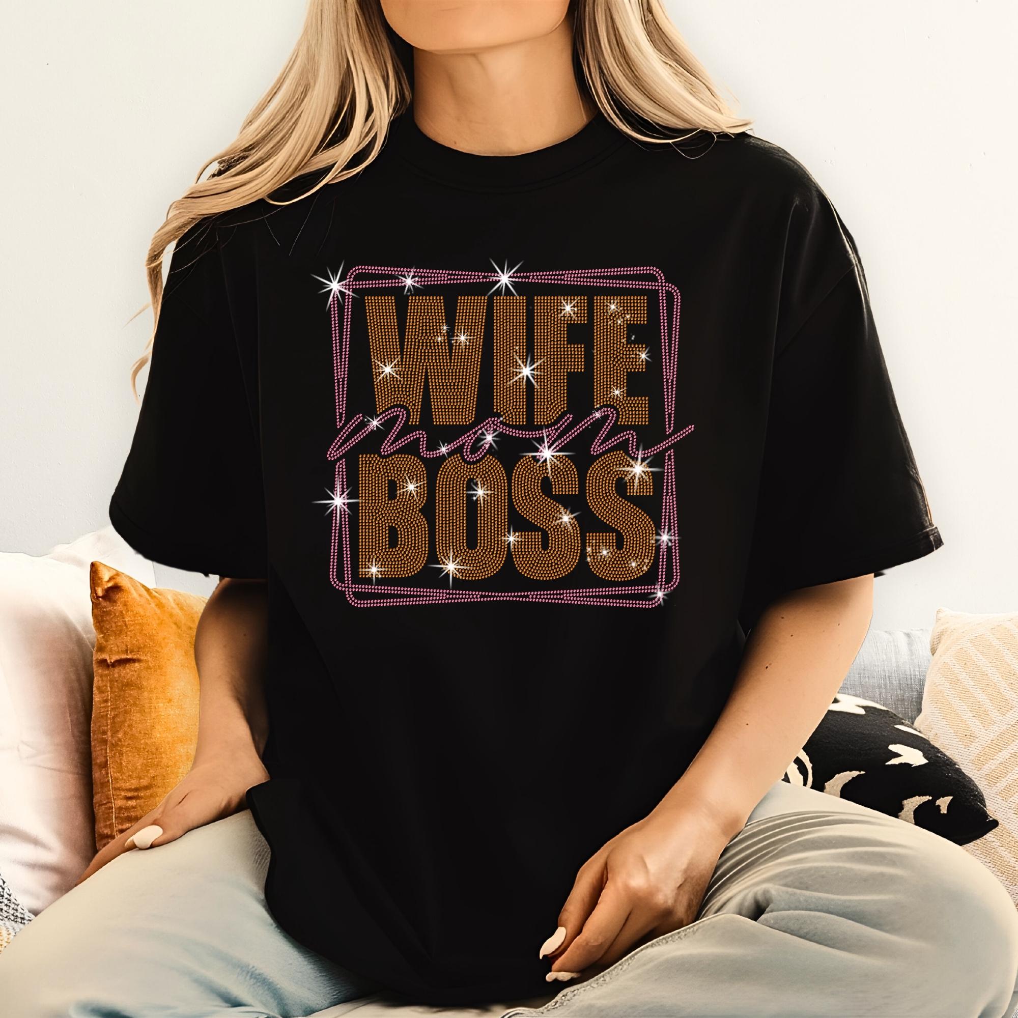 Wife Mom Boss Rhinestone T-Shirt: Women's Empowerment Tee Main image