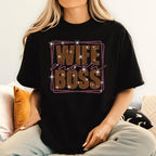 Wife Mom Boss Rhinestone T-Shirt: Women's Empowerment Tee