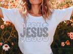 Jesus Rhinestone T-Shirt: Retro Christian Comfort Colors Tee