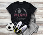 Miami Rhinestone Soccer T-Shirt: Game Day Comfort Colors Tee