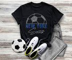 New York Rhinestone Soccer T-Shirt: Vintage Team Apparel