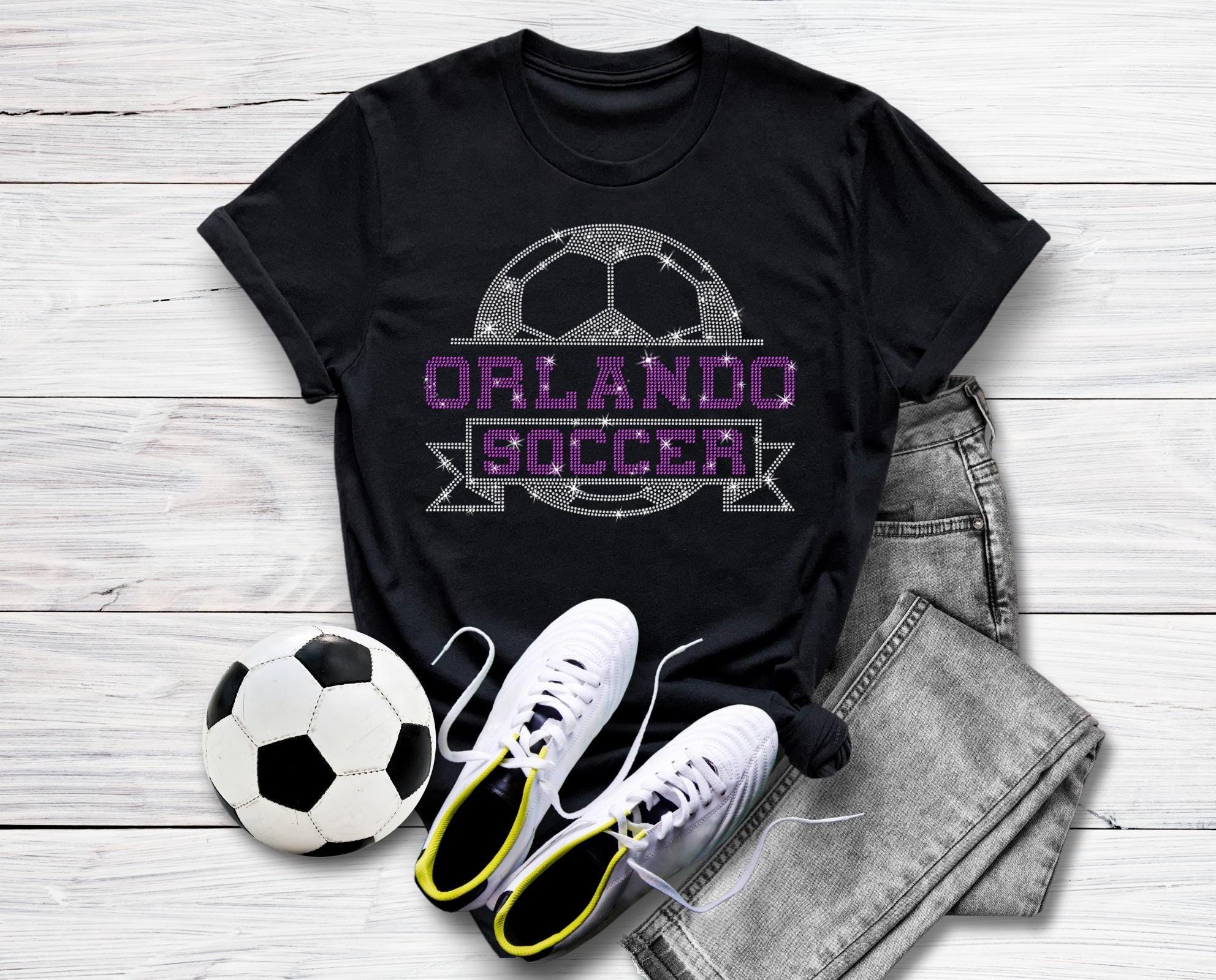 Orlando Rhinestone Soccer T-Shirt: Football Fan Tailgate Outfit Main image
