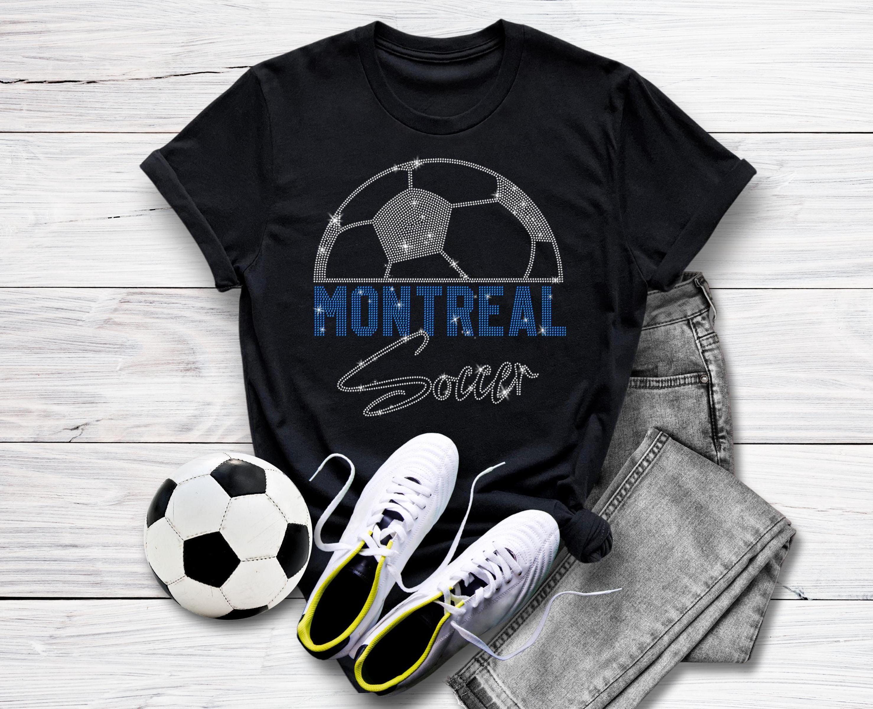 Montreal Rhinestone Soccer T-Shirt: Vintage Style Comfort Colors Tee Main image