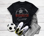 Washington Rhinestone Soccer T-Shirt: Soft Sports Fan Apparel