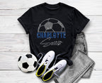 Charlotte Rhinestone Soccer Shirt: Unique Fan Apparel