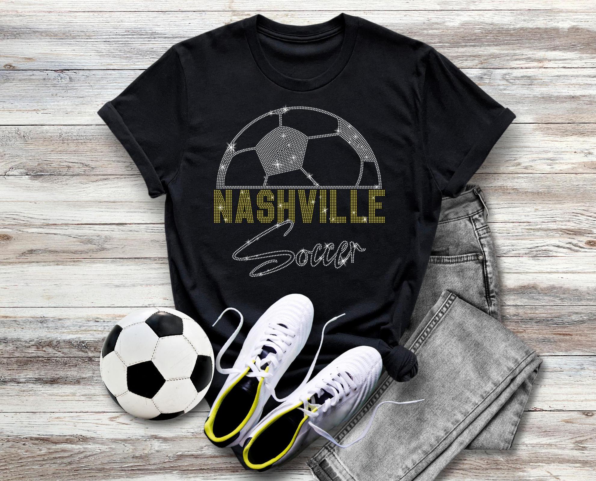 Nashville Rhinestone Soccer T-Shirt: Super-Soft Game Day Tee Main image