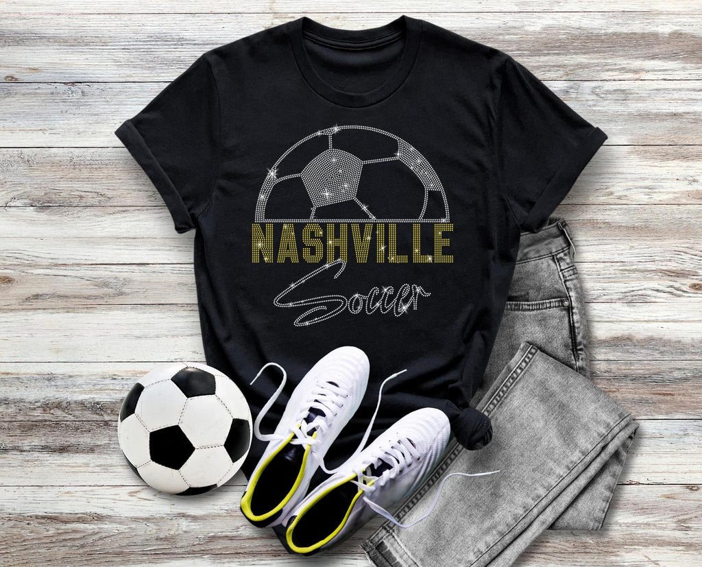 Nashville Rhinestone Soccer T-Shirt: Super-Soft Game Day Tee