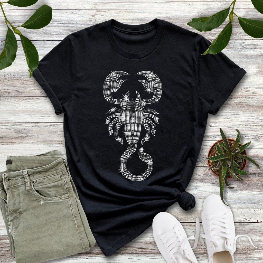 Rhinestone Scorpion T-Shirt: Spirit Animal Zodiac Scorpio Gift