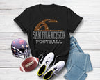 San Francisco Rhinestone Football T-Shirt: Game Day Apparel