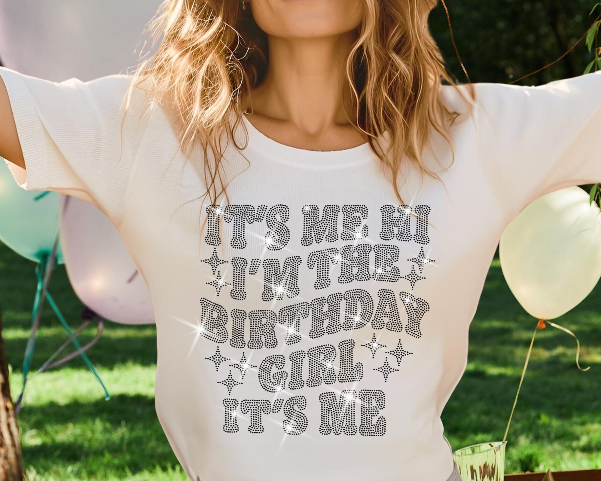 Rhinestone Birthday Girl Shirt: Retro Birthday Squad Tee Secondary image
