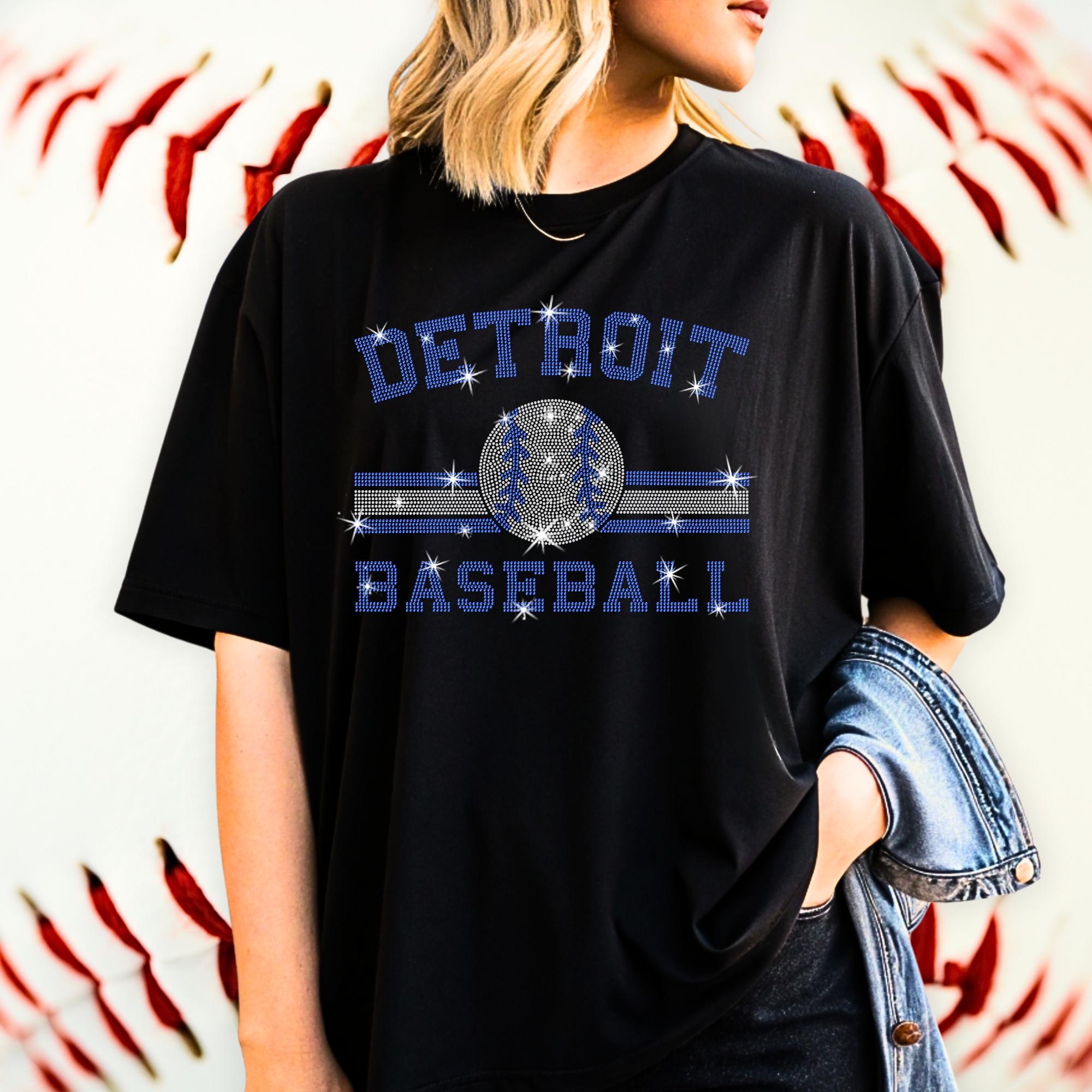 Detroit Baseball Rhinestone T-Shirt: Game Day Team Spirit Tee Main image