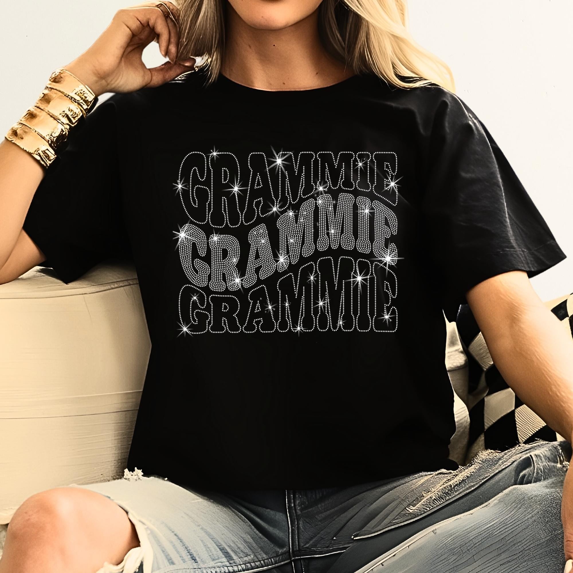 Grammie Rhinestone T-Shirt: Grandma Gift from Grandkids