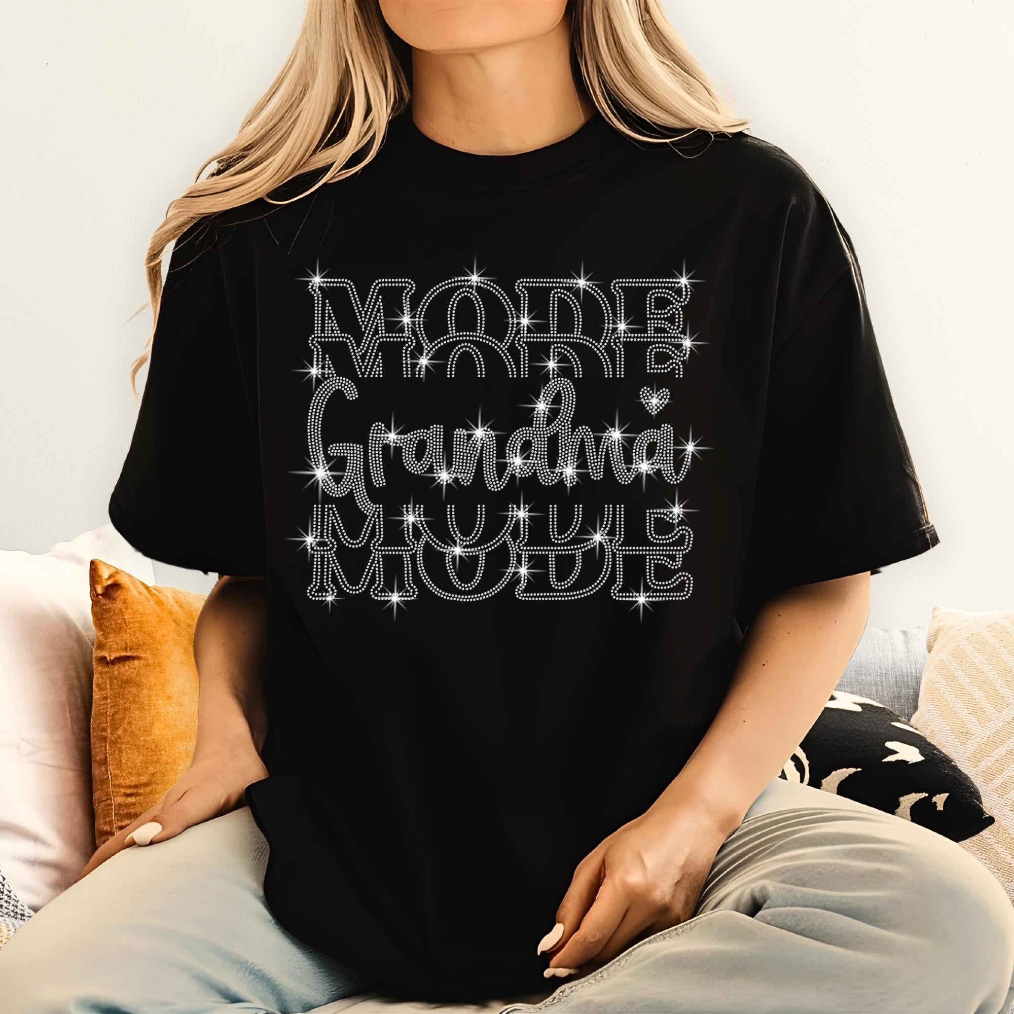Rhinestone Grandma T-Shirt: Trendy Grammy, Gigi, Nana Gift