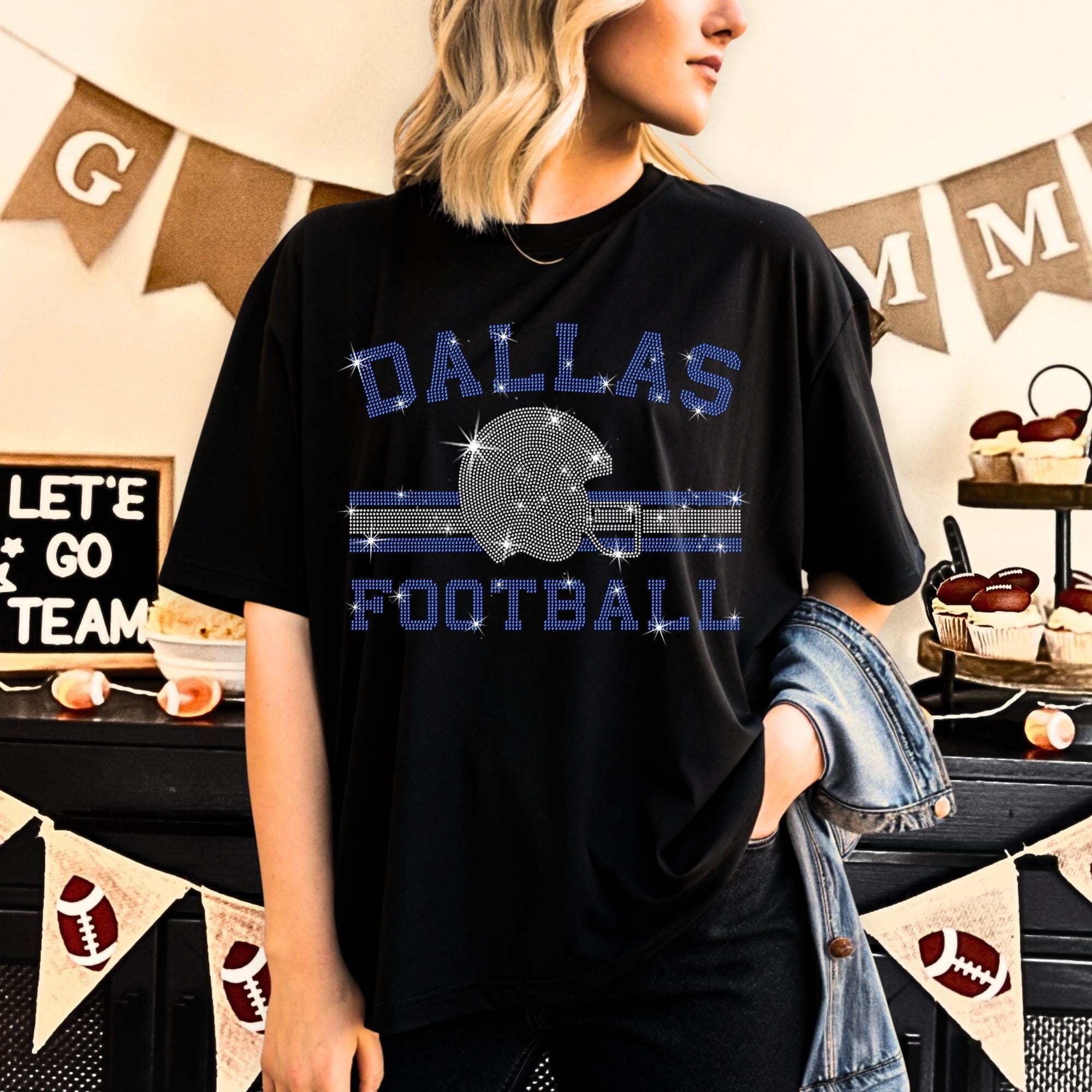 Dallas Football Rhinestone T-Shirt: Vintage Game Day Tee Main image
