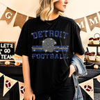 Detroit Football Rhinestone T-Shirt: Game Day Spirit Tee