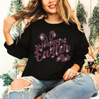 Rhinestone Happy Easter T-Shirt: Groovy Bunny Family Matching Tee