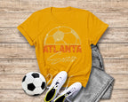 Atlanta Rhinestone Soccer Shirt: Retro Game Day Tee